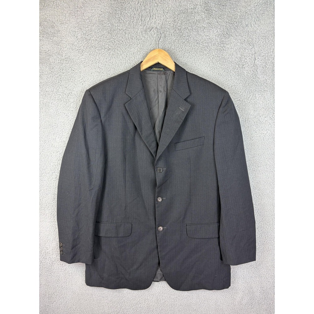 Principe Suit Jacket Mens 46 Gray Wool Pinstripe Reda Super 120s Made In Italy